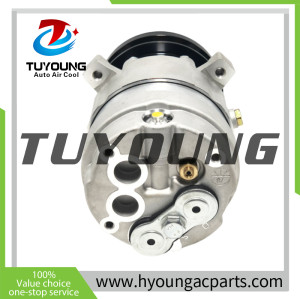 V5 1PK 12V 132mm A/C Compressor 2208-6012B 22086012B for Hyundai Excavator R200W-7 Komatsu Doosan Daewoo Excavator B55W-1, B55W-2, DX35Z, DX53W, DX55, DX55W