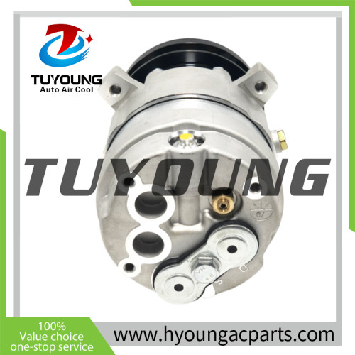 V5 1PK 12V 132mm A/C Compressor 2208-6012B 22086012B for Hyundai Excavator R200W-7 Komatsu Doosan Daewoo Excavator B55W-1, B55W-2, DX35Z, DX53W, DX55, DX55W