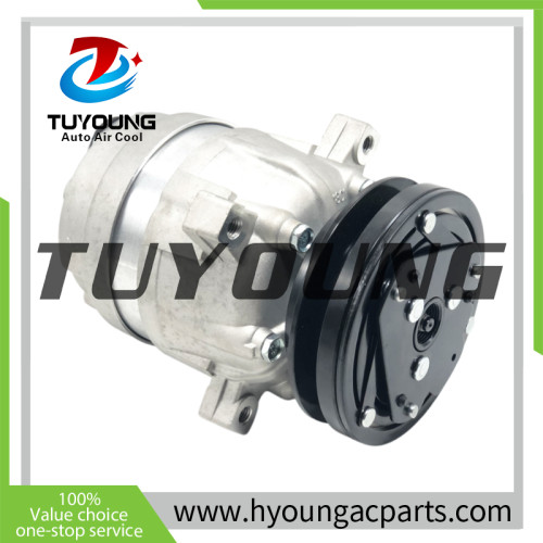V5 1PK 12V 132mm A/C Compressor 2208-6012B 22086012B for Hyundai Excavator R200W-7 Komatsu Doosan Daewoo Excavator B55W-1, B55W-2, DX35Z, DX53W, DX55, DX55W
