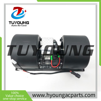 Case IH Tractor auto AC blower fan motor 1977564C2  355190a1, NEW aftermarket Blower Assembly with Resistor; Cab Inner Roof.