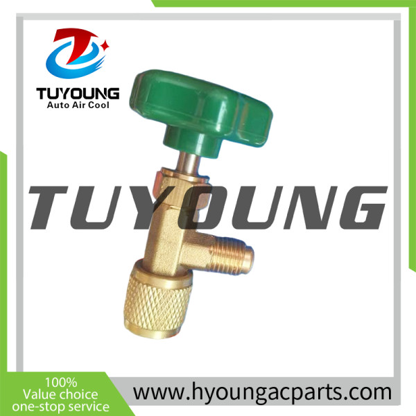 CT-341 R134a Self Sealing Can Tap Opener for R134a Refrigerant with Tank Adapter for 1/4" and 1/2" AC Charging Hoses for Refilling Automotive Air Conditioning Systems
