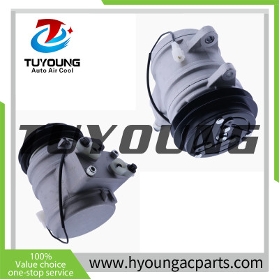 SP10 12V 1PK AC Compressor for Mahindra Tractor 2538 4510 5010 6010 6110; TYM Tractor T503 146283-03200 14628303200 717114 E5800-87291 T4145-87291 E580087291 T414587291
