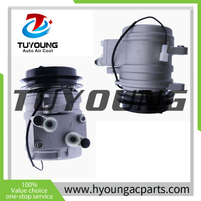 SP10 12V 1PK AC Compressor for Mahindra Tractor 2538 4510 5010 6010 6110; TYM Tractor T503 146283-03200 14628303200 717114 E5800-87291 T4145-87291 E580087291 T414587291
