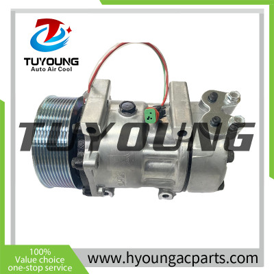 Auto AC Compressor for Doosan Excavatrice DX300LC-5 DX340LC-5 DX380LC-5 DX400LC-5 400102-00260 400102-00513 ZSAE-01218 SD7H15 24V 120mm PV10