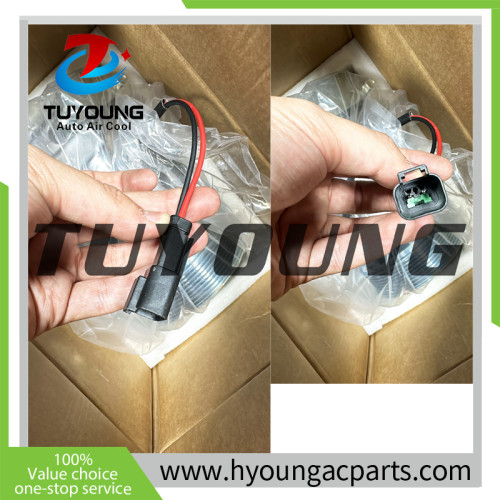 SD7H15 8PK 12V 119mm auto ac compressor with DEUTSCH plug, only fit Caterpillar 395-2123 3952123