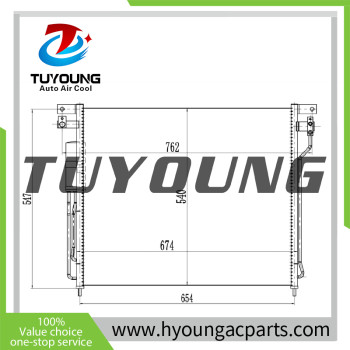 TUYOUNG China auto air conditioning Condenser NISSAN NAVARA D40 92100EB70A 92100-EB70A 92100 EB70A HY-CN318