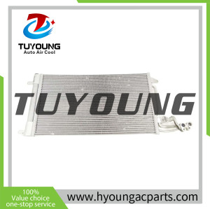 air conditioning condenser for 2011-2015 Volkswagen Polo Jetta Skoda Fabia Audi A1 6RF820411 Size: 593*328 mm
