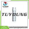 China supplier auto ac pipe fittings, 180° no load fitting in #6,#8, #10, #12, aluminum
