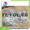 China supplier auto ac pipe fittings,  180° no load fitting in #6,#8, #10, #12, aluminum