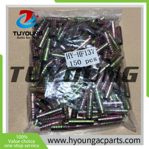 China supplier auto ac pipe fittings,  180° no load fitting in #6, #8, #10, metal iron
