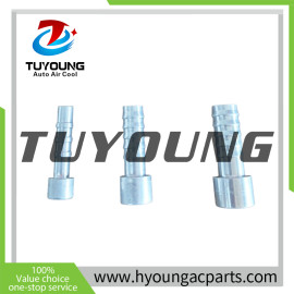 China supplier auto ac pipe fittings; 180° fitting in #6, #8, #10, #12.