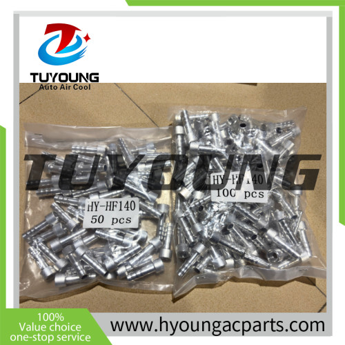 China supplier auto ac pipe fittings; 180° fitting in #6,  #8, #10, #12.