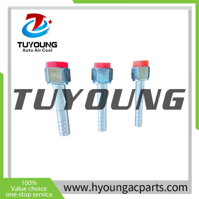 China supplier auto a/c pipe fittings; 180° fitting in #6,  #8, #10, #12.