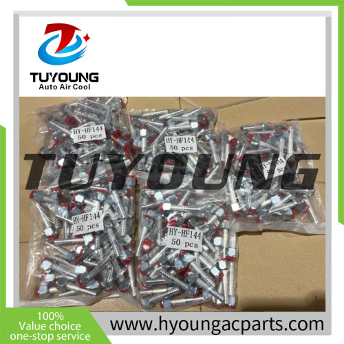 China supplier auto a/c pipe fittings; 180° fitting in #6, #8, #10, #12.