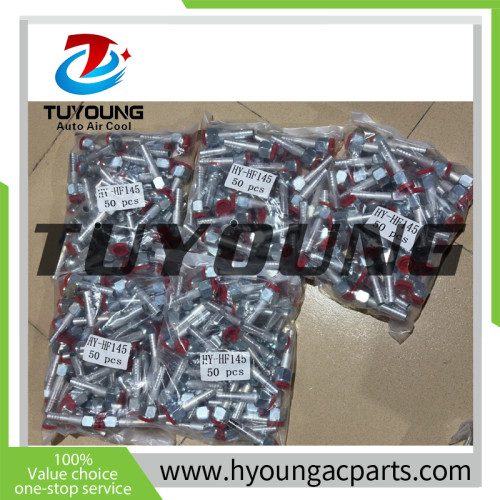 China supplier auto a/c pipe fittings; 180° fitting in #6, #8, #10, #12.