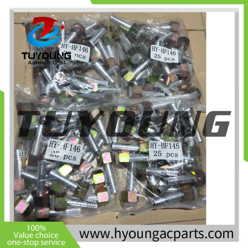 China supplier auto a/c pipe fittings; 180° fitting in #6, #8, #10, #12.