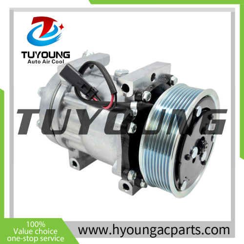 new auto ac compressors JCB 12 volt 8pk China produce Sanden 7h15 320/08562 320/08563 7232/42840 714/40404