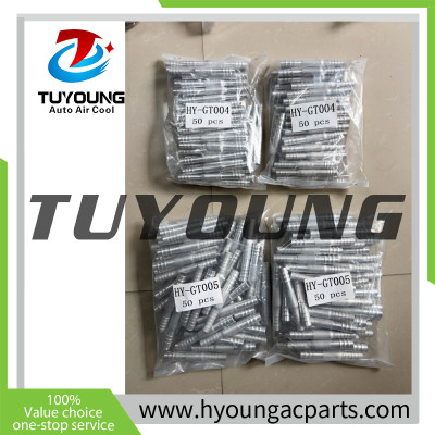 TuYoung size 5/8'' 1/2'' Car AC fitting pipe Pass Through Fitting Adapter, Air Conditioning Hose Pipe Connector Universal