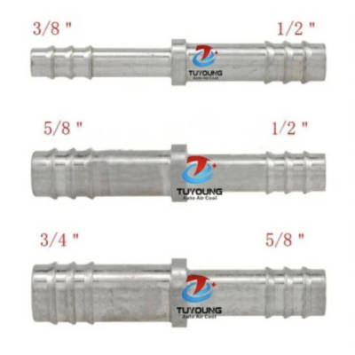 China supplier auto a/c pipe fittings; 180° fitting in 3/8”,  1/2”; 5/8”,  1/2”; 3/4”,  5/8”.