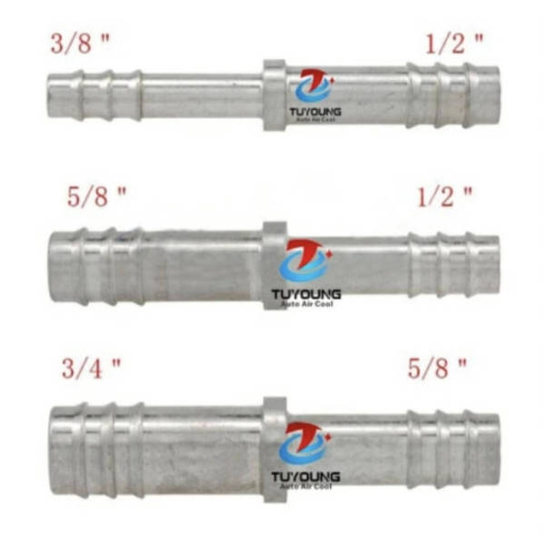 China supplier auto a/c pipe fittings; 180° fitting in 3/8”,  1/2”; 5/8”,  1/2”; 3/4”,  5/8”.