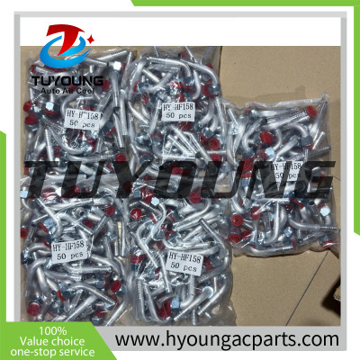 China supplier hight quality auto a/c pipe fittings; 90° fitting in #6,  #8, #10, #12.