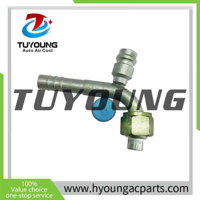 China supplier hight quality auto a/c pipe fittings; fitting in #6,  #8, #10.