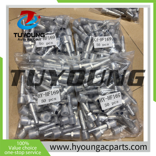 China supplier hight quality auto ac pipe fittings; fitting in #6,  #8, #10, #12.