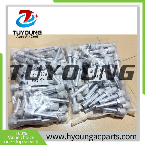 China supplier hight quality auto ac pipe fittings; fitting in #6,  #8, #10, #12.