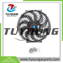 12 inch automotive electric fan motor fit truck vehicle 24V "S" Shape Blade