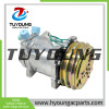 Heli forklifts R134A refrigerant and adapter fittings on it Sanden 5H14 508 Auto AC Compressor Heavy Truck 2pk 24v 152mm; port 17.98mm; 15.28mm