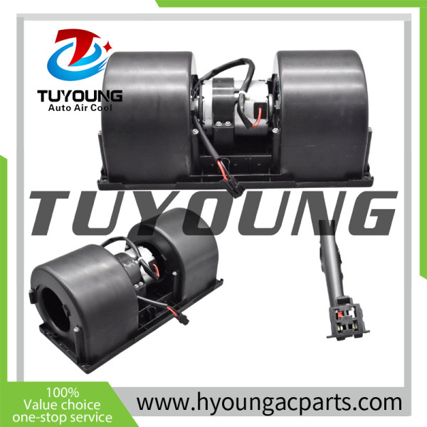 24V heater blower fan motor assembly Dz13241841114 DZ1600840011 fit SHACMAN Trucks F3000, F2000, and H3000 series, Sinotruk HOWO heavy trucks