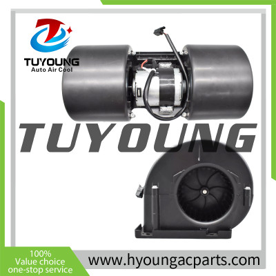 24V heater blower fan motor assembly Dz13241841114 DZ1600840011 fit SHACMAN Trucks F3000, F2000, and H3000 series, Sinotruk HOWO heavy trucks