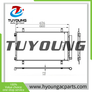 A/C Condenser fit Mitsubishi Xpander 2017-2024 7812A368 Size: 660*360.4*12 mm