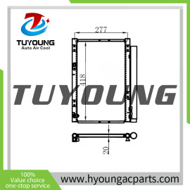 air conditioning condenser fit HiNo 500 SIZE: 277*418*20 mm