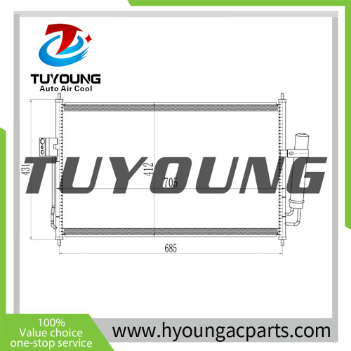 8980526342 8980526343 8-98052634-3 98052634 43955 8-98052-635-3 92131A061A Auto Air Conditioning Condenser Isuzu D-MAX 2011-2019 size: 705*412*16 mm
