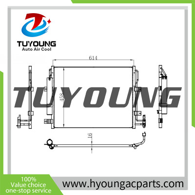 LR018405 air conditioning condenser fit Land Rover Range Rover Mk III 2006-2012 and DISCOVERY 4, size: 614* 458* 16 mm
