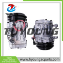 SD7B10 FYD00007143 Cab A/C Compressor fit John Deere Excavators: 30, 35G, 50P. John Deere Compactors: PC4, PC7. Hitachi Excavators: ZAXIS30U-5N.