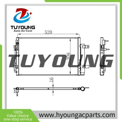 619895 2190-8112010-14 8450109662 AC Condenser fit LADA GRANTA 2011-, size: 520* 308* 16 mm