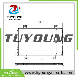 Air Conditioning Condenser fit Lexus LS460 and LS460L 2007-2017 8-Cylinder 4.6L 8846050201 88460-50201 size: 695*415*16 mm