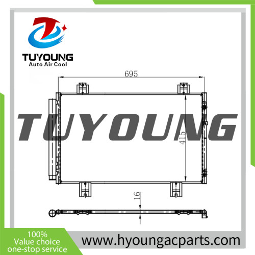 Air Conditioning Condenser fit Lexus LS460 and LS460L 2007-2017 8-Cylinder 4.6L 8846050201 88460-50201 size: 695*415*16 mm
