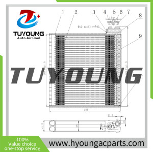 RHD Air Conditioning Evaporator Core fit Toyota Avensis 2006 AZT255 1AZ-FSE; 8850105070 88501-05070