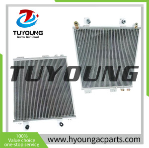 A/C condenser core fit Hitachi Excavators ZX60USB-3 ZX65USB-3F John Deere Excavators 60D, 60G, 60P, PC7, PC10 4674032