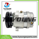 V5 1PK 12V 132mm A/C Compressor 2208-6012B 22086012B for Hyundai Excavator R200W-7 Komatsu Doosan Daewoo Excavator B55W-1, B55W-2, DX35Z, DX53W, DX55, DX55W