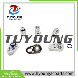 TUYOUNG automotive A/C compressor fitting adapter kit, size 11.97mm; 16.65mm