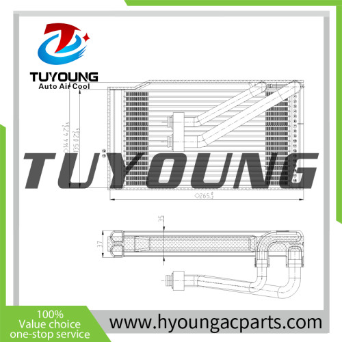 979272W000 97927-2W000 LHD rear a/c evaporator core assembly fit Hyundai SANTA FE 2010- size:135*265*35 mm