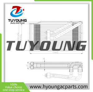 979272W000 97927-2W000 LHD rear a/c evaporator core assembly fit Hyundai SANTA FE 2010- size:135*265*35 mm