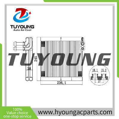 LHD Air Conditioning Evaporator Core for MITSUBISHI XPANDER 2019 7810A346 size: 38*245*236.1 mm