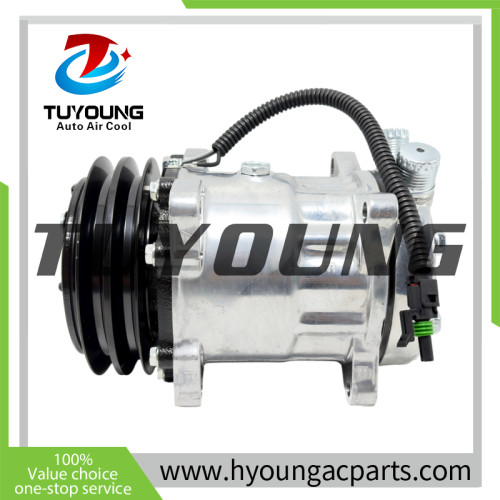 TUYOUNG Peterbilt ac compressor SD7H15 4647 4664 7863 8024 8104 8220 S8024 S8220 U4664 8201159 447742400 16045127 16011376