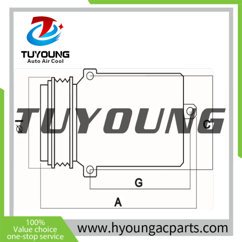 7SBU16C Auto AC Compressor for OPEL OMEGA 2.5 TD 247300-0710