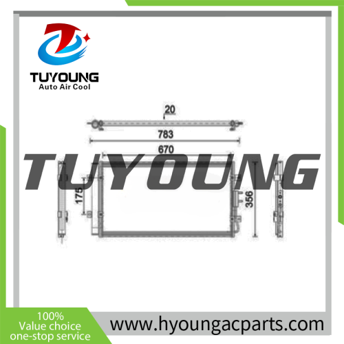 TUYOUNG China supply auto ac condenser KIA Hyundai Solati H350 AC921000P 9923159000 351010481